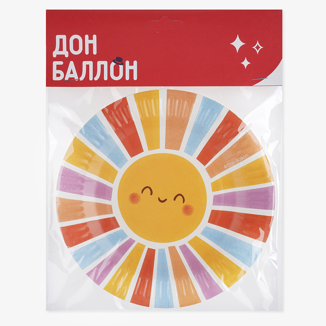 Тарелки (7''/18 см) Солнышко, Сияй Ярче, 6 шт.