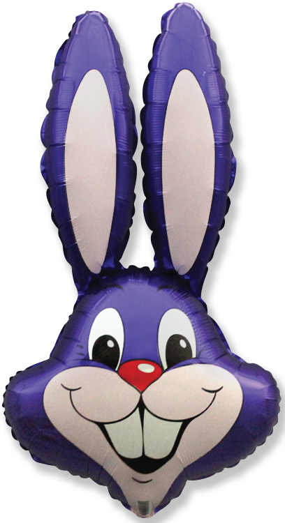 Шар (35''/89 см) Фигура, Заяц, Фиолетовый, 1 шт.