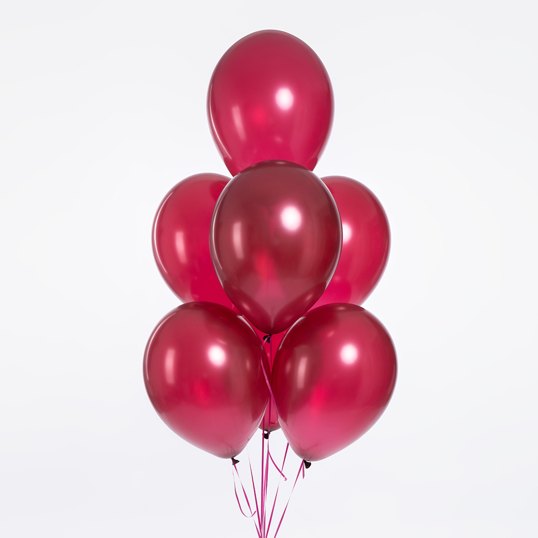 Шар (12''/30 см), Бургундия, металлик, 100 шт.