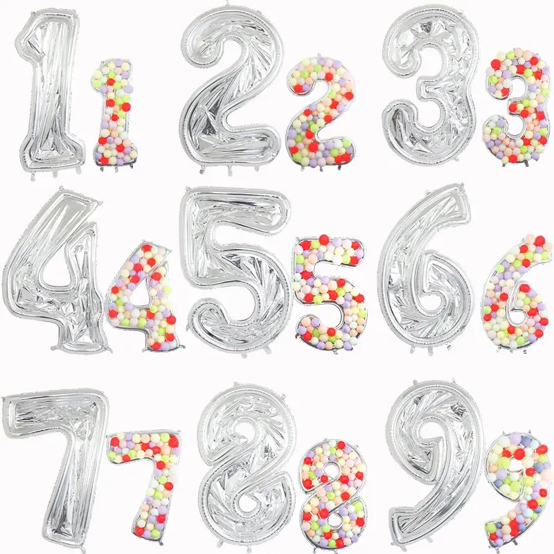 Шар (65''/165 см) Цифра, 8 Каркасная, 1 шт. в уп.