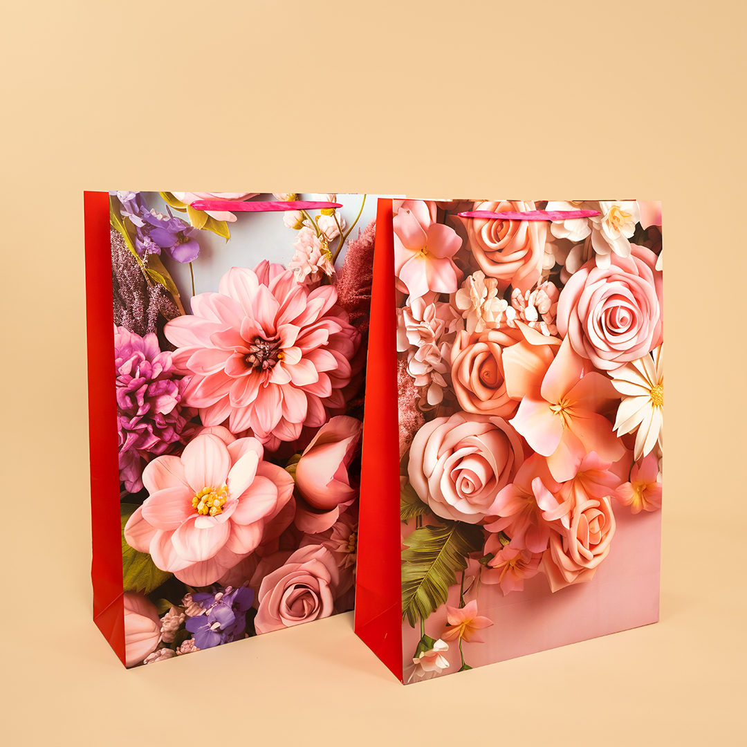 Пакет подарочный, 210гр, Прекрасные цветы, Дизайн №1, 72*50*18 см, 1 шт.