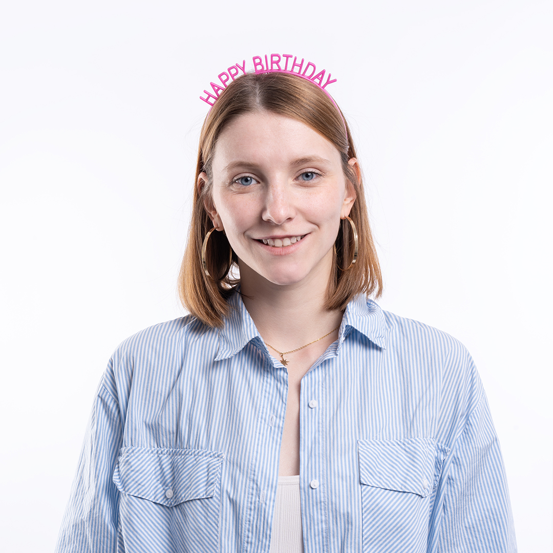 Ободок, Happy Birthday, Розовый, 1 шт. 