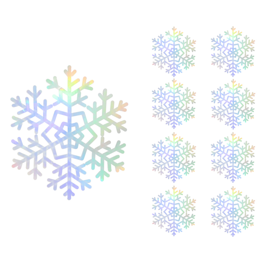 Декоративное украшение Снежинки Искринки, 9 см, Серебро, Металлик, 8 шт.