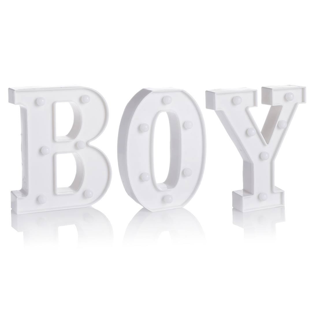 Набор световых фигур BOY, 16 см. Белый, 1 шт.