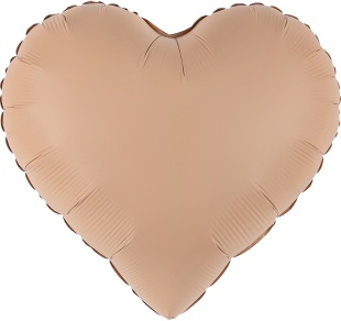 Шар (18''/46 см) Сердце, Капучино, Матовый, 1 шт.