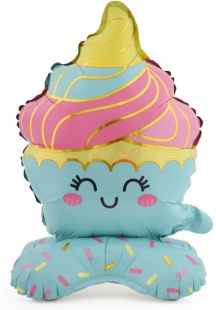 Шар 3D (19''/48 см) Фигура на подставке, Кекс, 1 шт. в уп.