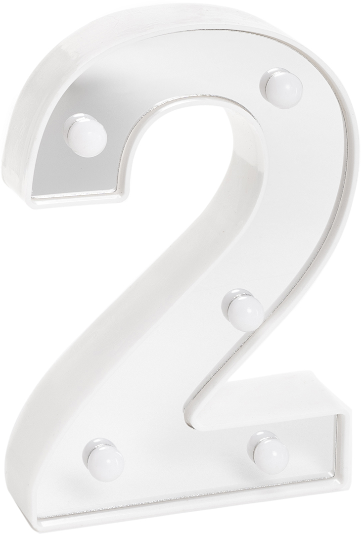 Световая фигура Цифра, 2, 16 см. Серебро, 1 шт. Световая фигура Цифра, 2, 16 см. Серебро, 1 шт.