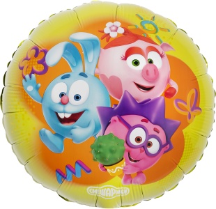 Шар (18''/46 см) Круг, Смешарики, 1 шт. в уп.