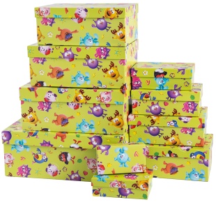 Набор коробок Смешарики, 30*20*13 см, 10 шт. в упак. 