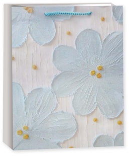 Пакет подарочный, 210гр, Большие цветы, Дизайн №4, 41*30*12 см, 1 шт.