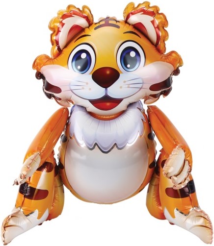 Шар (39''/99 см) Фигура 3D, Тигр, 1 шт. в уп.