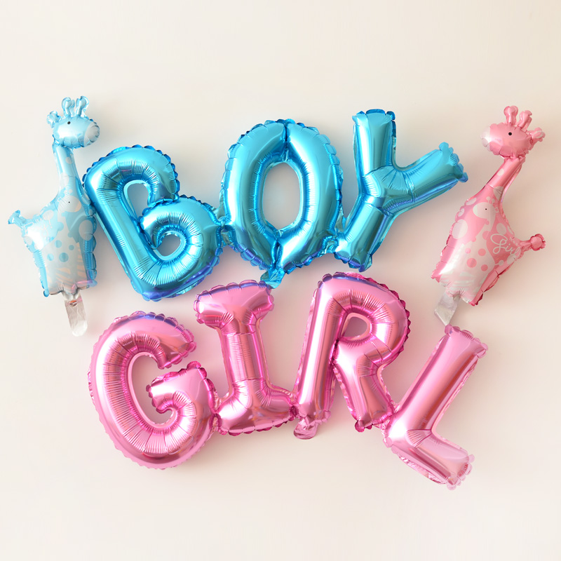 Шар (28''/71 см) Фигура, Надпись "Boy", Голубой, 1 шт.