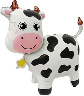 Шар 3D (24''/61 см) Фигура, Милая корова, 1 шт. в уп.
