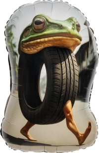 Шар (27''/69 см) Фигура, Лягушка, 1 шт.