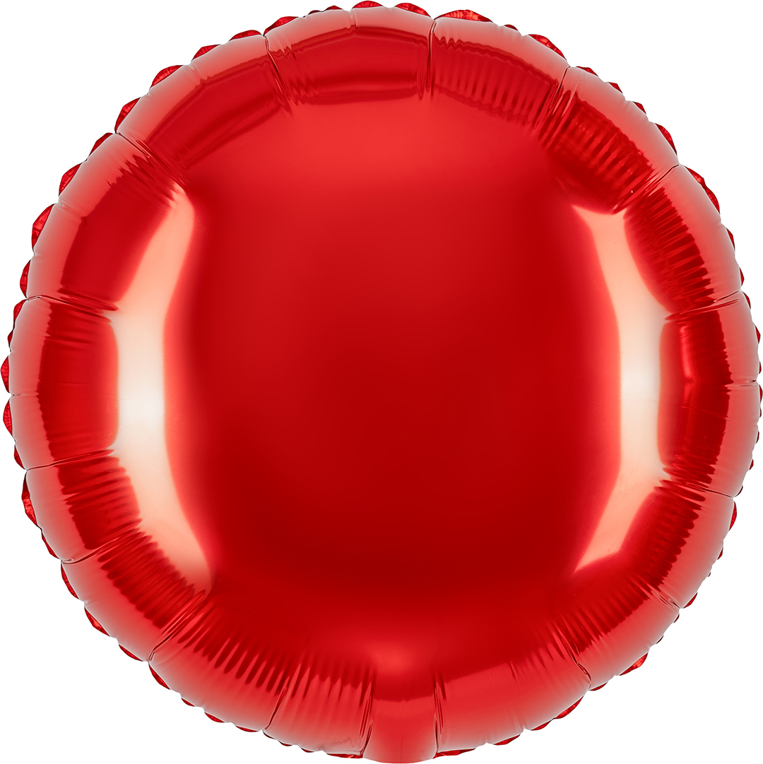 Шар (18''/46 см) Круг, Красный, Металлик, 1 шт.