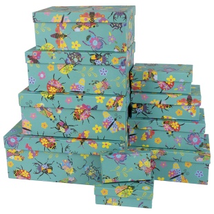 Набор коробок Букашки, 33*20*13 см, 10 шт. в упак. 