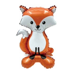 Шар 3D (21''/53 см) Фигура на подставке, Лесная Лиса, 1 шт. в уп.