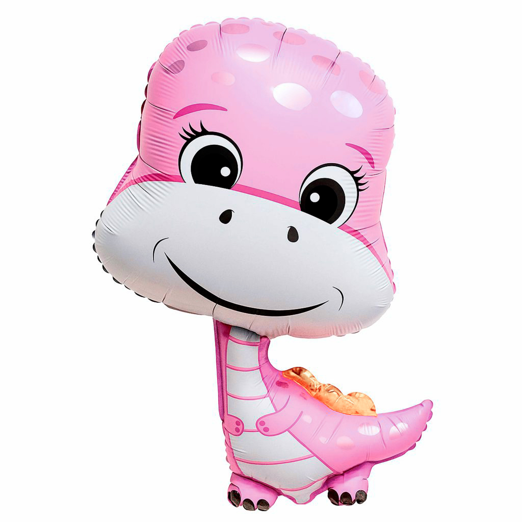 Шар (15''/38 см) Мини-фигура, Динозаврик Девочка, 1 шт.