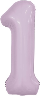 Шар (40''/102 см) Цифра, 1 Slim, Орхидея, 1 шт. в уп.