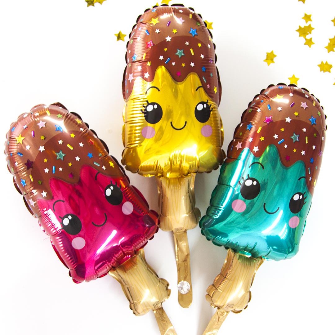 Шар (13''/33 см) Мини-фигура, Счастливое эскимо, Мятный, 1 шт.