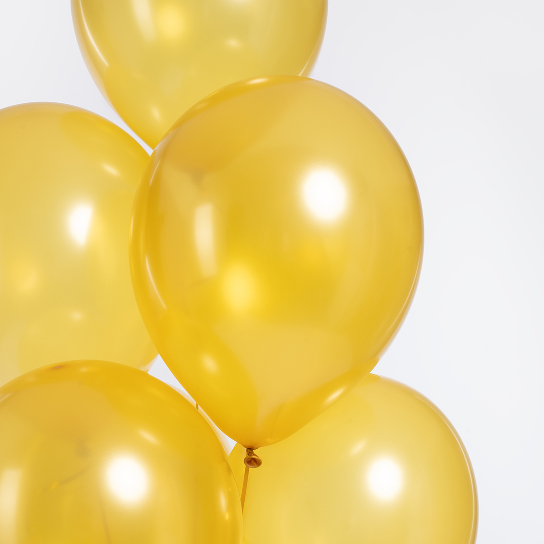 Шар (12''/30 см), Золото, металлик, 100 шт.