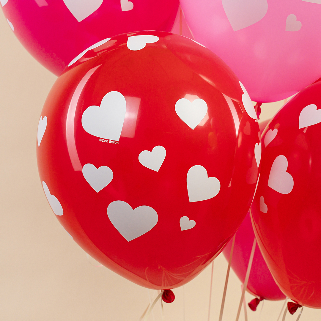 Шар (12''/30 см) Сердечки, Ассорти, пастель, 5 ст, 25 шт.