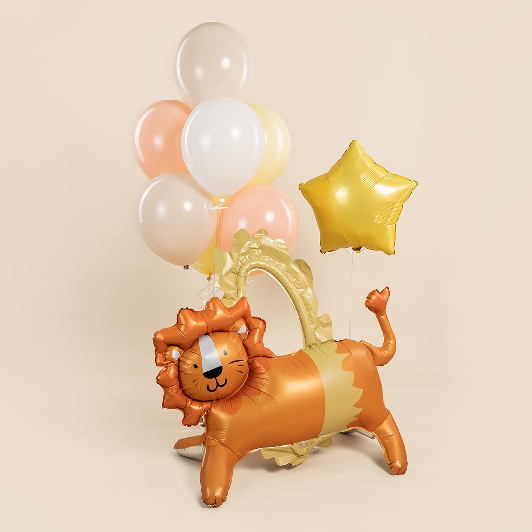 Шар (39''/99 см) Фигура 3D, Цирк, Смелый лев, 1 шт. в уп.