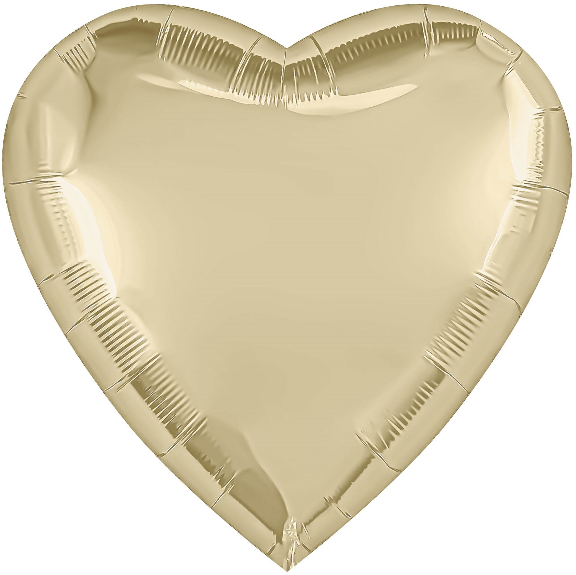 Шар (36''/91 см) Сердце, Шампань, 1 шт. в уп.
