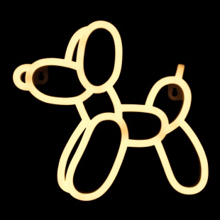 Световая фигура Собачка из шаров, 24*24*2 см. Теплый белый, 1 шт.