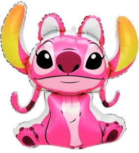 Шар (27''/69 см) Фигура, Любимый монстрик, Яркие ушки (надув воздухом), Розовый, 1 шт.