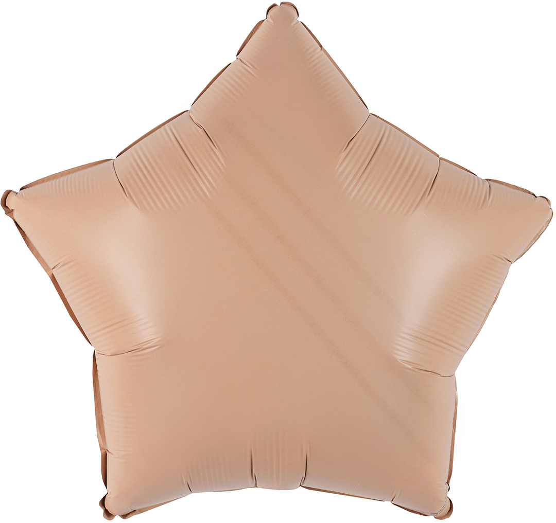 Шар (18''/46 см) Звезда, Уценка, Капучино, Матовый, 1 шт.