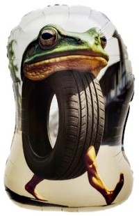 Шар (27''/69 см) Фигура, Лягушка, 1 шт.