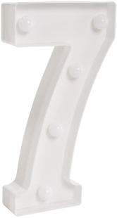 Световая фигура Цифра, 7, 21 см. Белый, 1 шт.