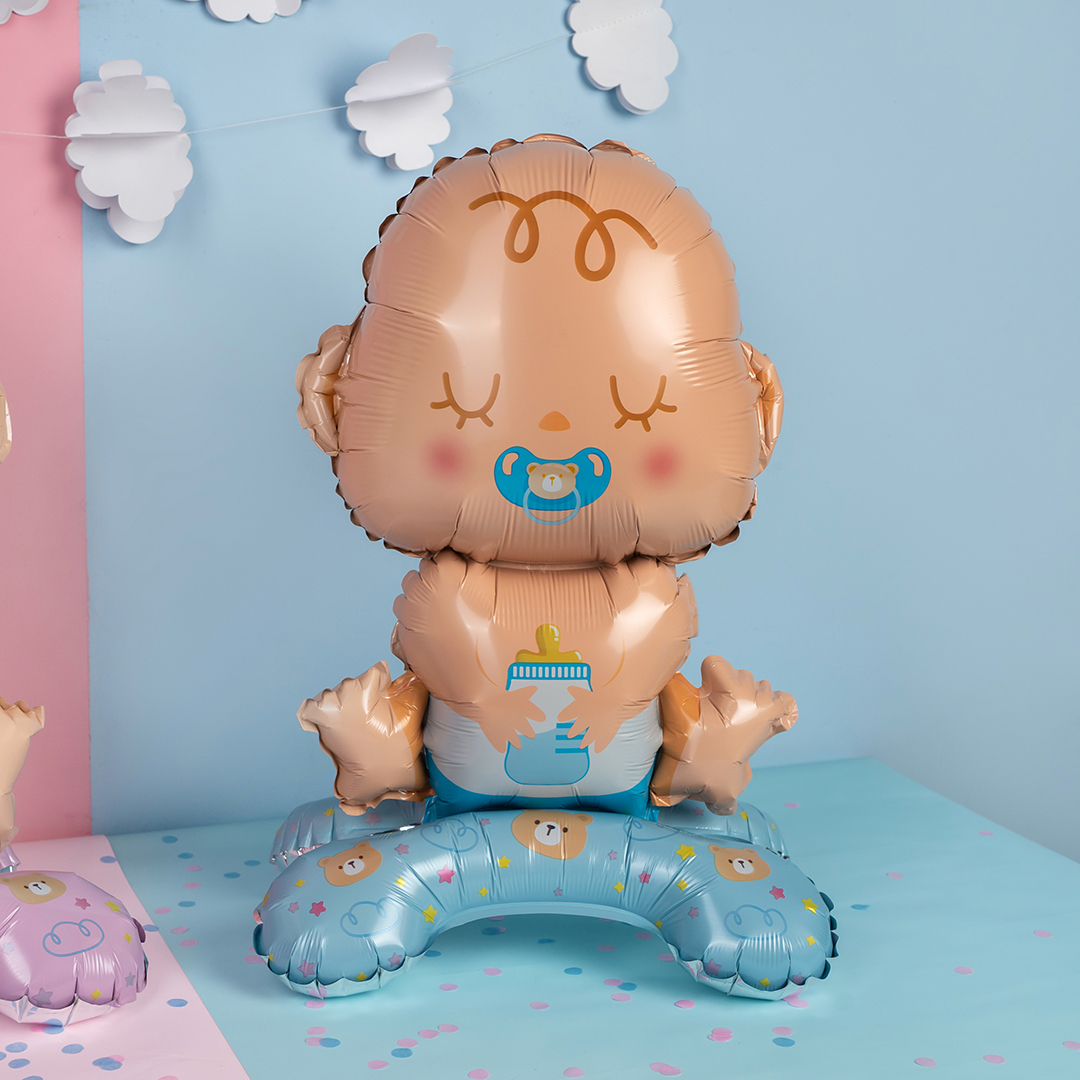 Шар 3D (25''/64 см) Фигура на подставке, Малыш Мальчик, 1 шт. в уп.