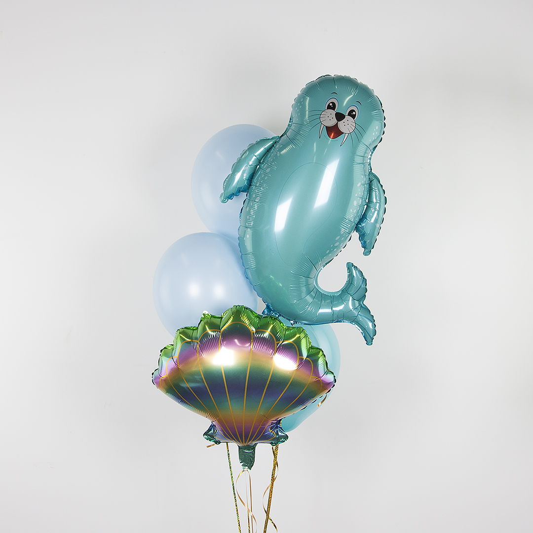 Шар (30''/76 см) Фигура, Дюк, Морской лев, 1 шт.