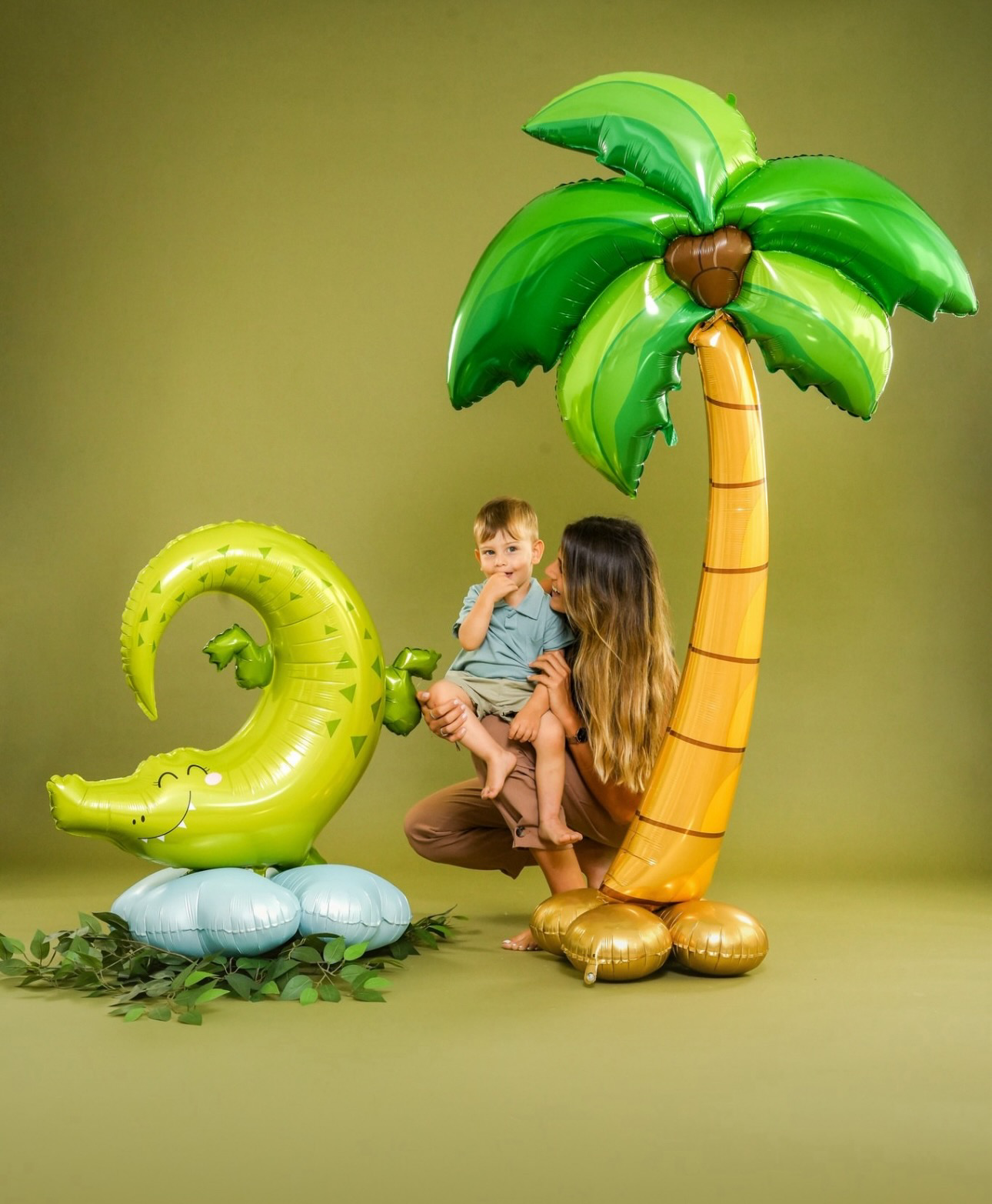 Шар (34''/86 см) Фигура, Крокодил Аллигатор, 1 шт.