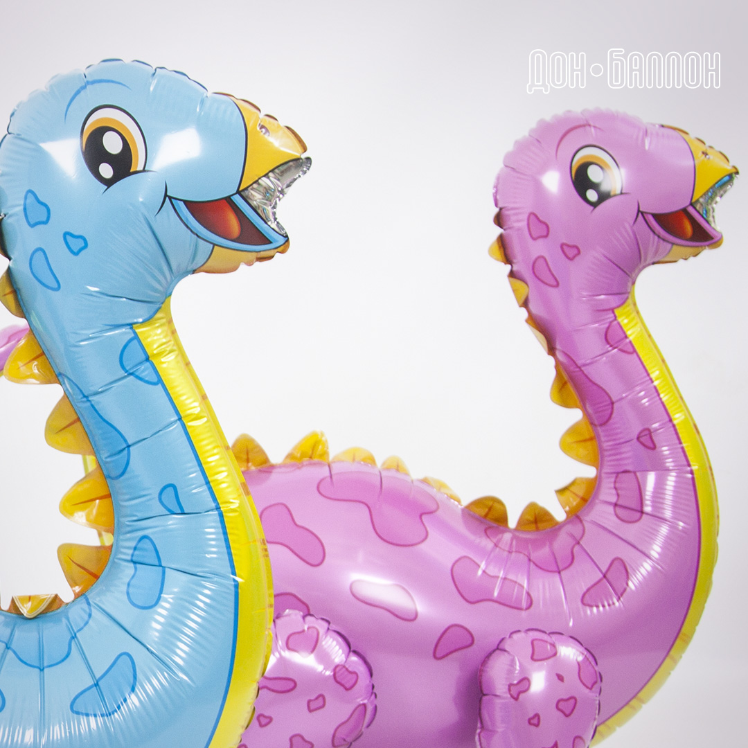 Шар 3D (36''/91 см) Фигура, Динозавр Стегозавр, Розовый, 1 шт. в уп.