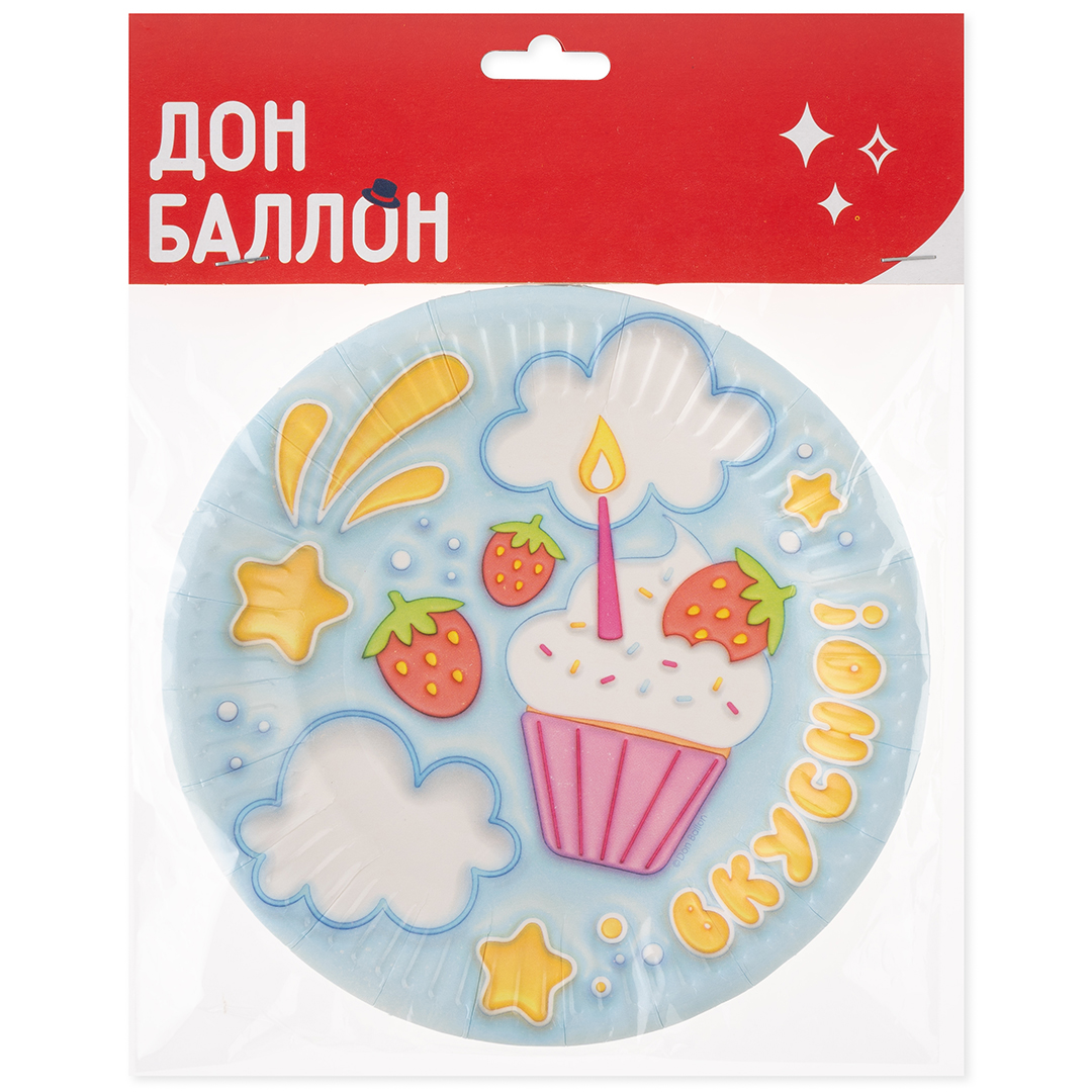 Тарелки (7''/18 см) Сладкий праздник, 6 шт.