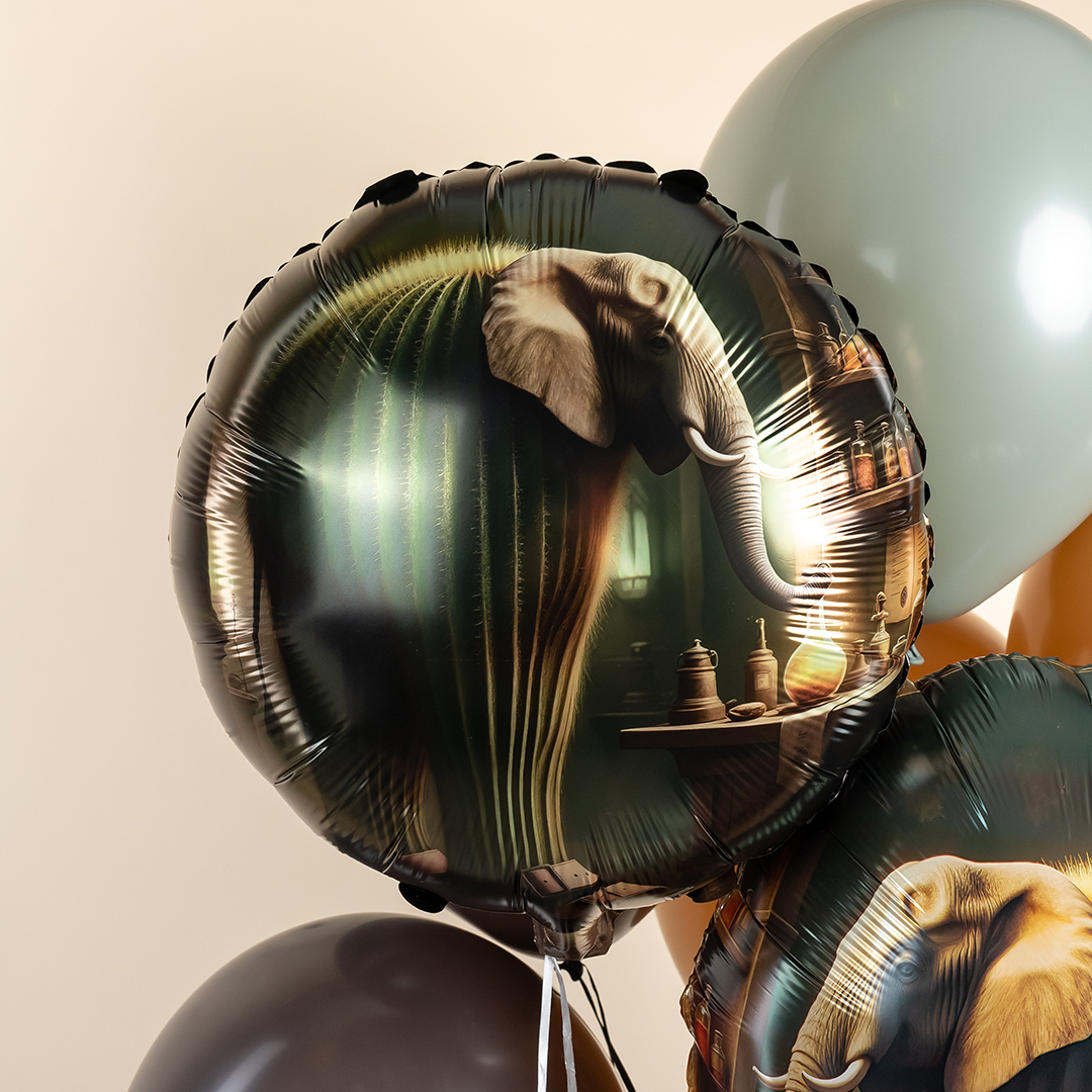 Шар (18''/46 см) Круг, Слон, 1 шт.