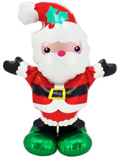 Шар 3D (42''/107 см) Фигура на подставке, Дед Мороз, 1 шт. в уп.