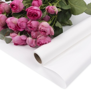 Упаковочная пленка 65мкр (0,57*10 м) Двухцветная, Белый/Белый, Матовый, 1 шт.