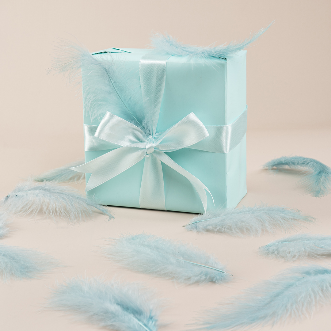 Перья, Премиум, Ретро Голубой, 12-15 см, 30 шт.