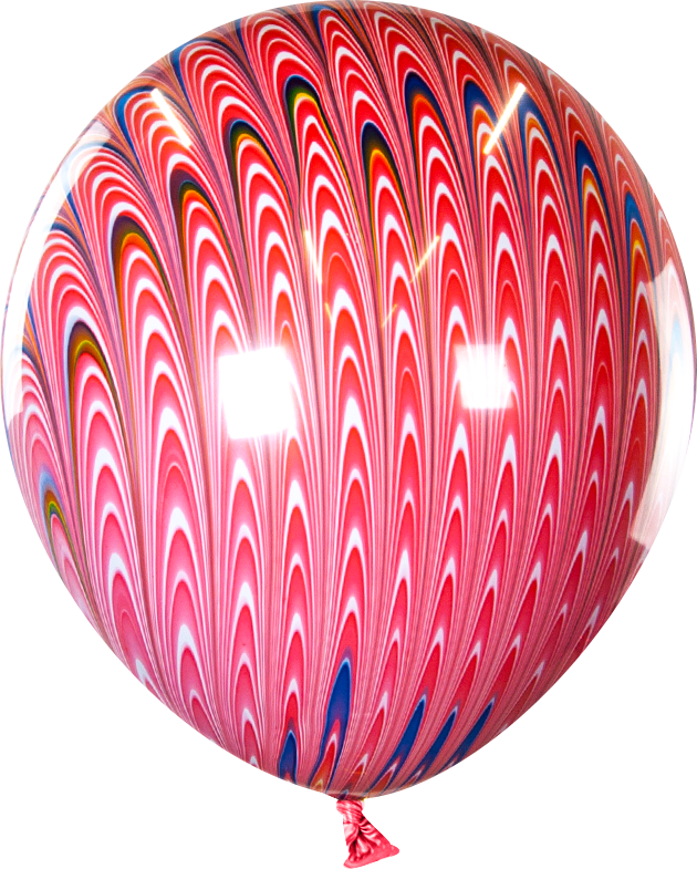 Шар (18''/46 см), Павлин, Красный, агат, 1 шт.