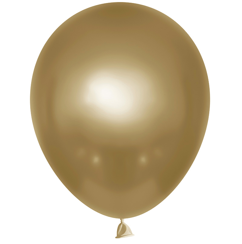 Шар (12''/30 см), Ретро, Винтажное золото, хром, 50 шт.