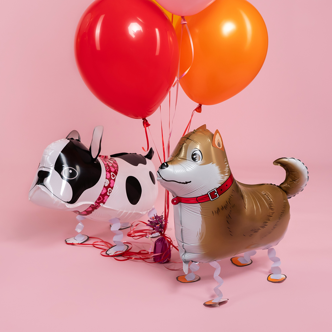 Шар 3D (24''/61 см) Ходячая Фигура, Лайка, 1 шт.