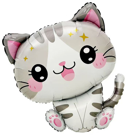 Шар (28''/71 см) Фигура, Милый котенок, 1 шт.