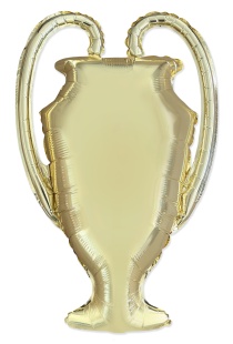 Шар (12''/30 см) Мини-фигура, Кубок Чемпиона, Золото, 1 шт.