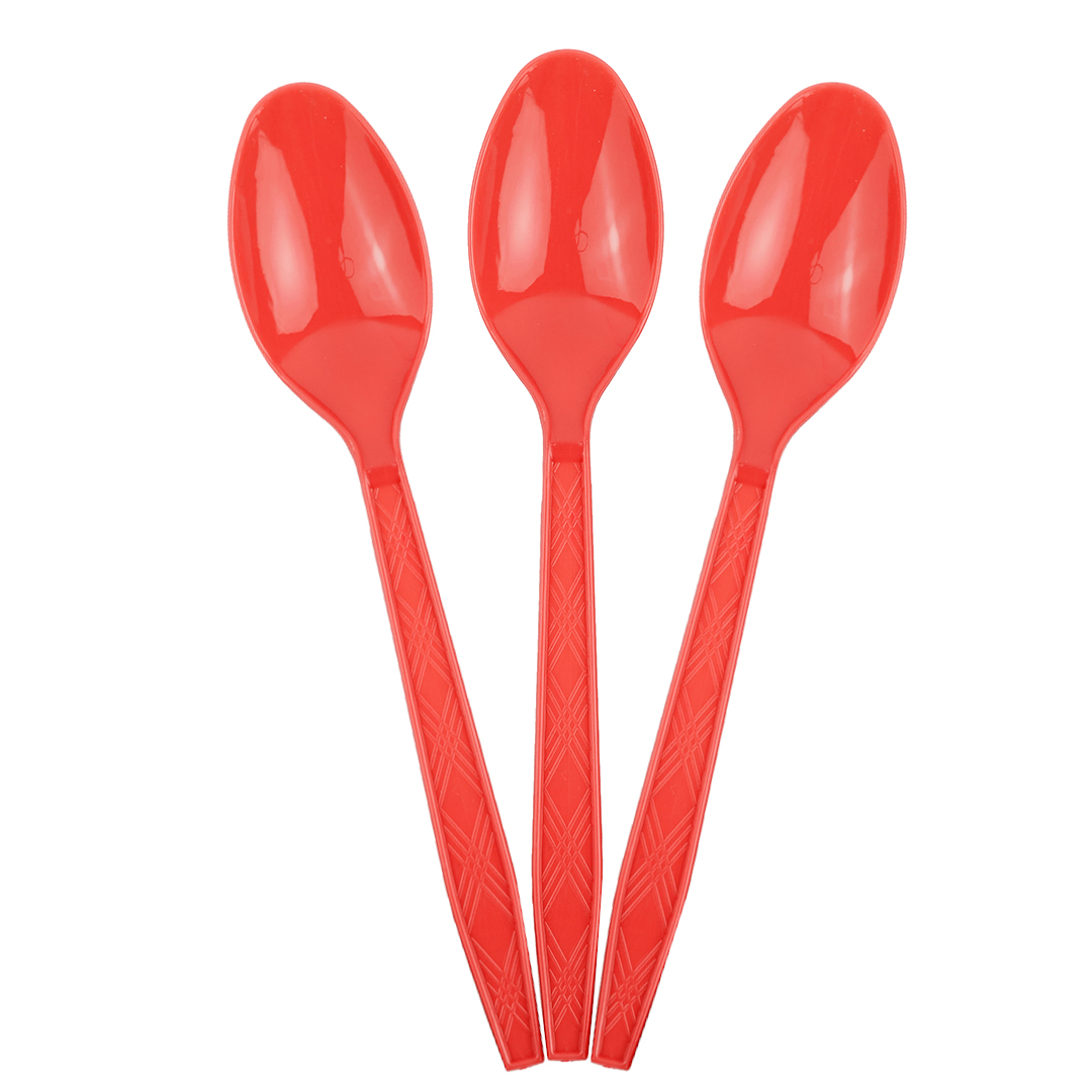 Ложки, Красный, 15 см, 10 шт. в упак. 