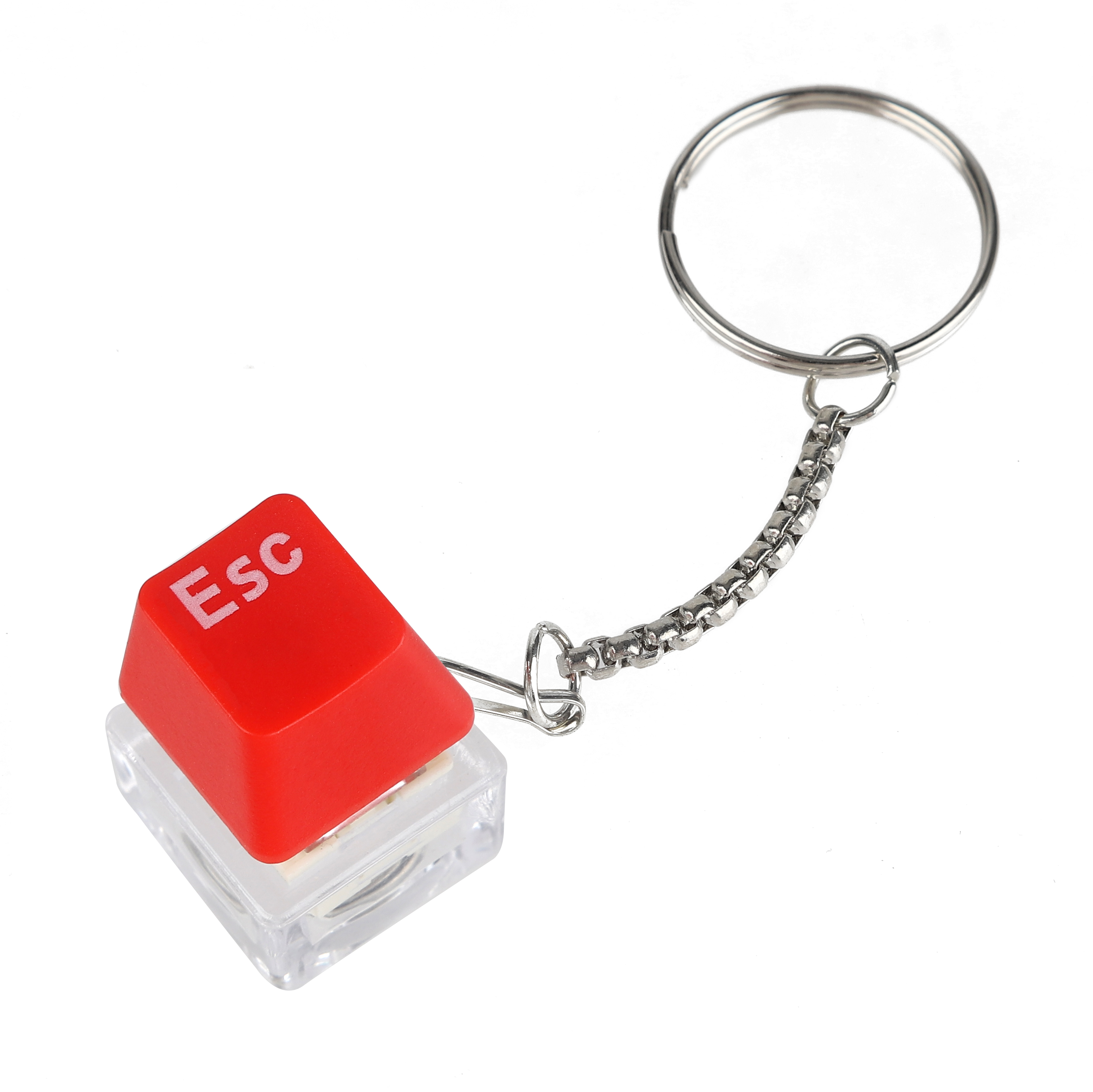 Брелок, Кнопка ESC, Красный, 2*2*2,8 см, 1 шт. 
