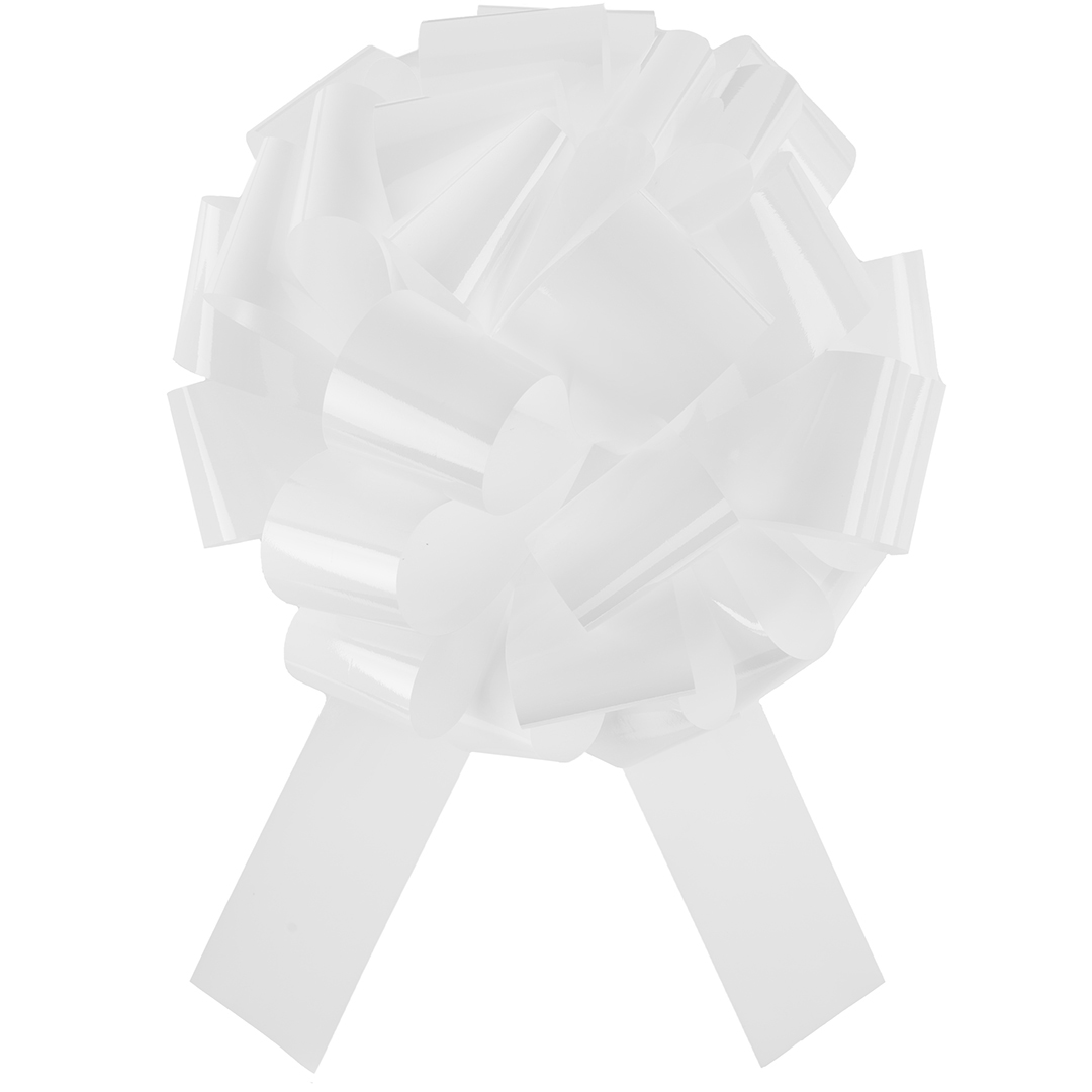 Бант Шар, Белый, Лаковый, 36 см, 1 шт. в упак. 